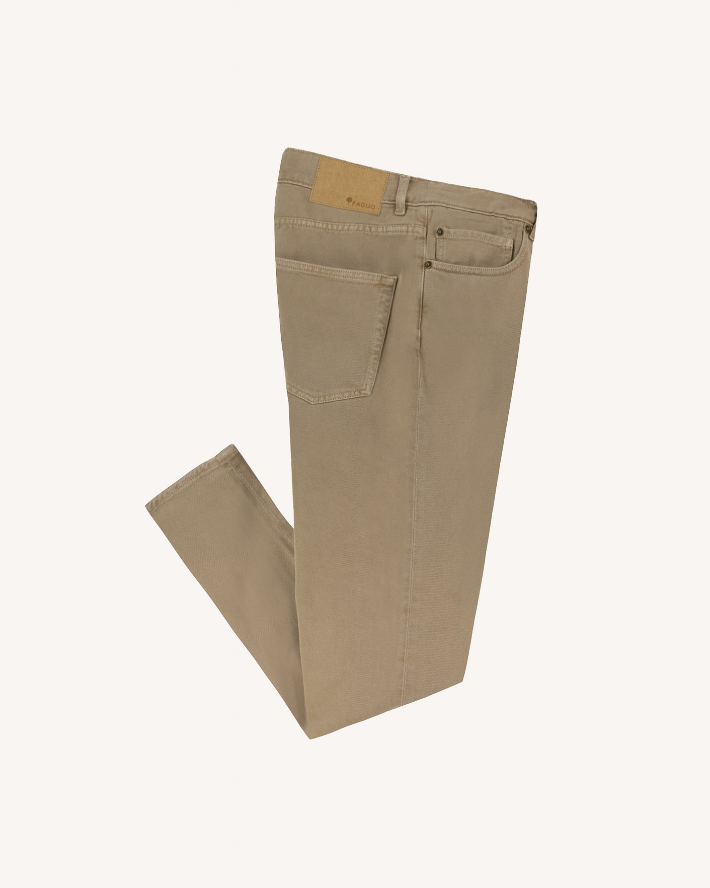 Jean fuselé beige coton - TAPERED