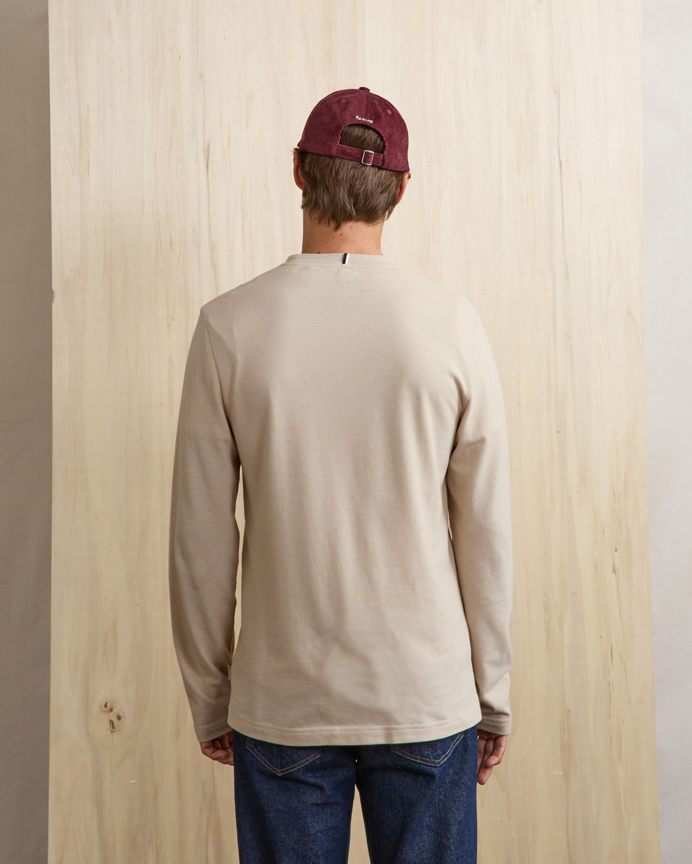 T-shirt beige chiné coton - BAILLY