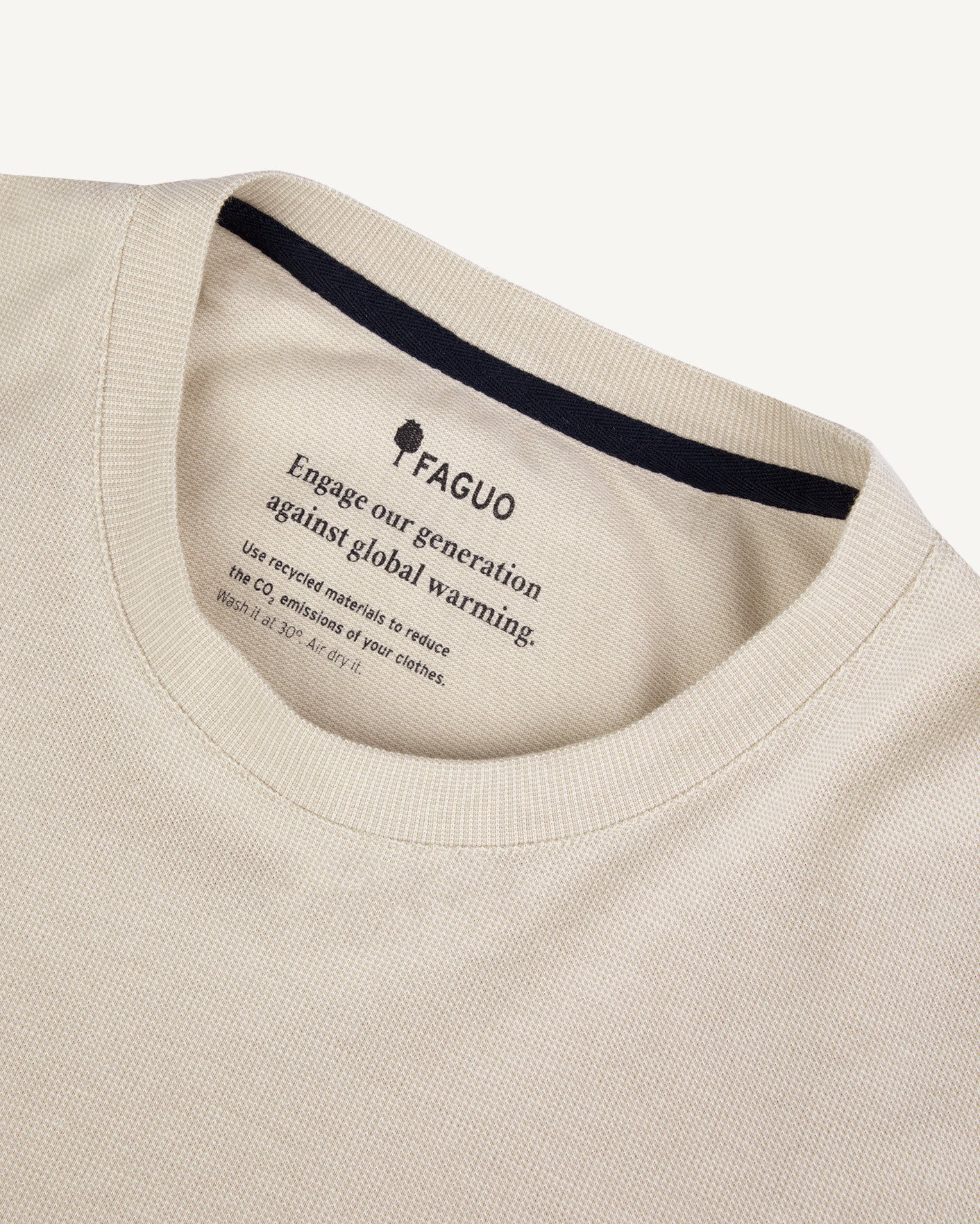 T-shirt beige chiné coton - BAILLY