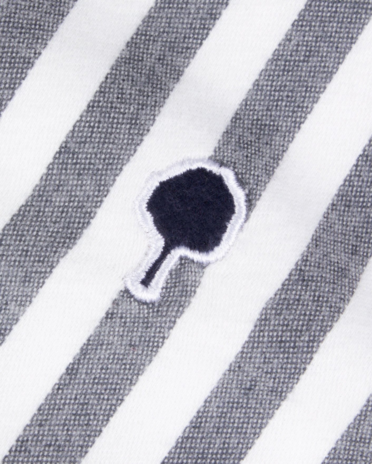 Chemise bleu marine & écru coton - IVOY