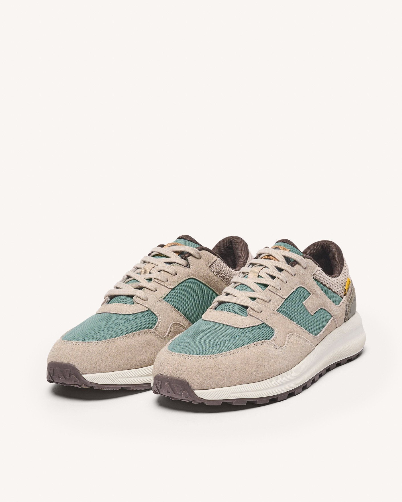 Baskets beiges & bleu clair suède - LIMWOOD