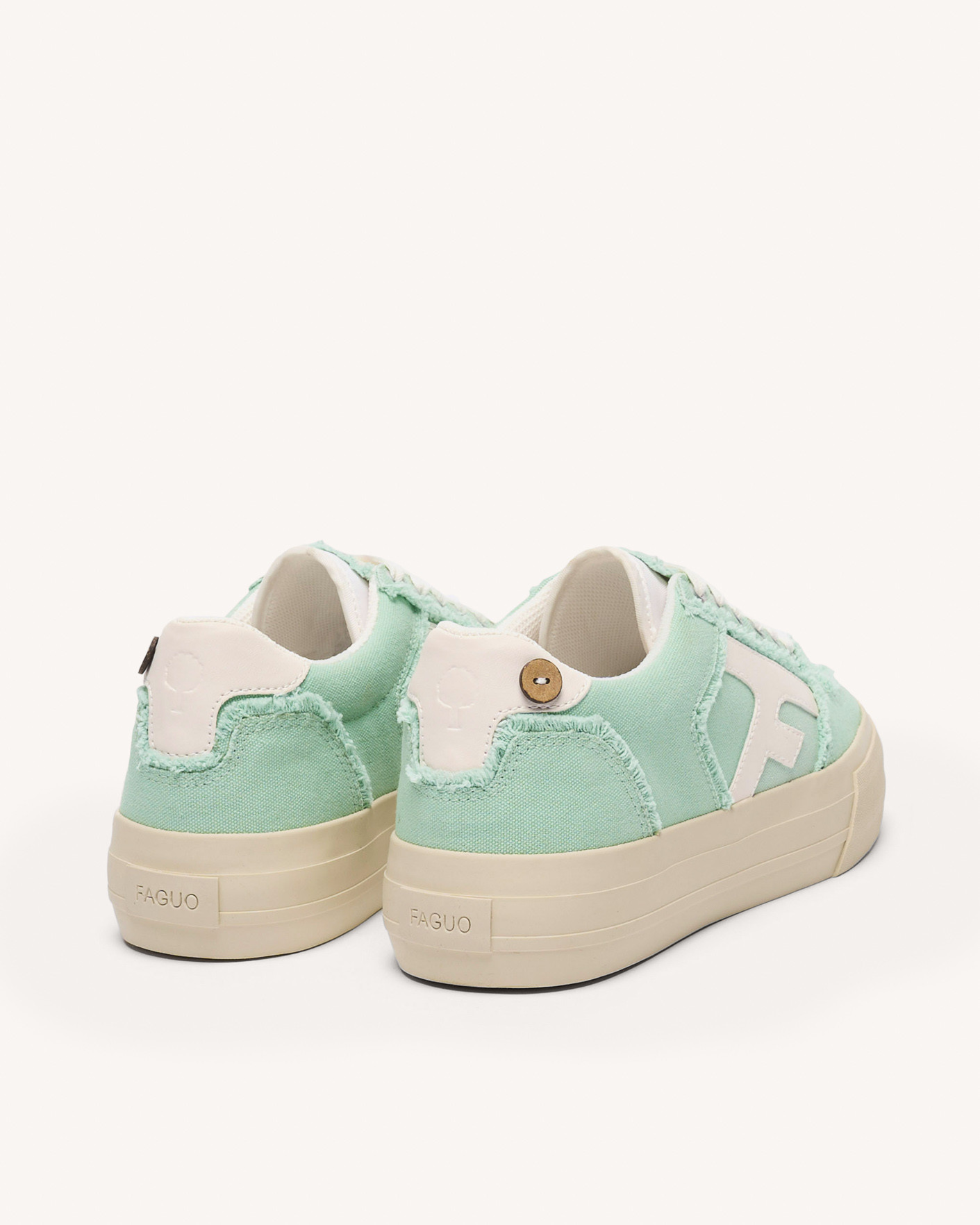 Baskets en toile vert menthe - WALNUT PLATFORM