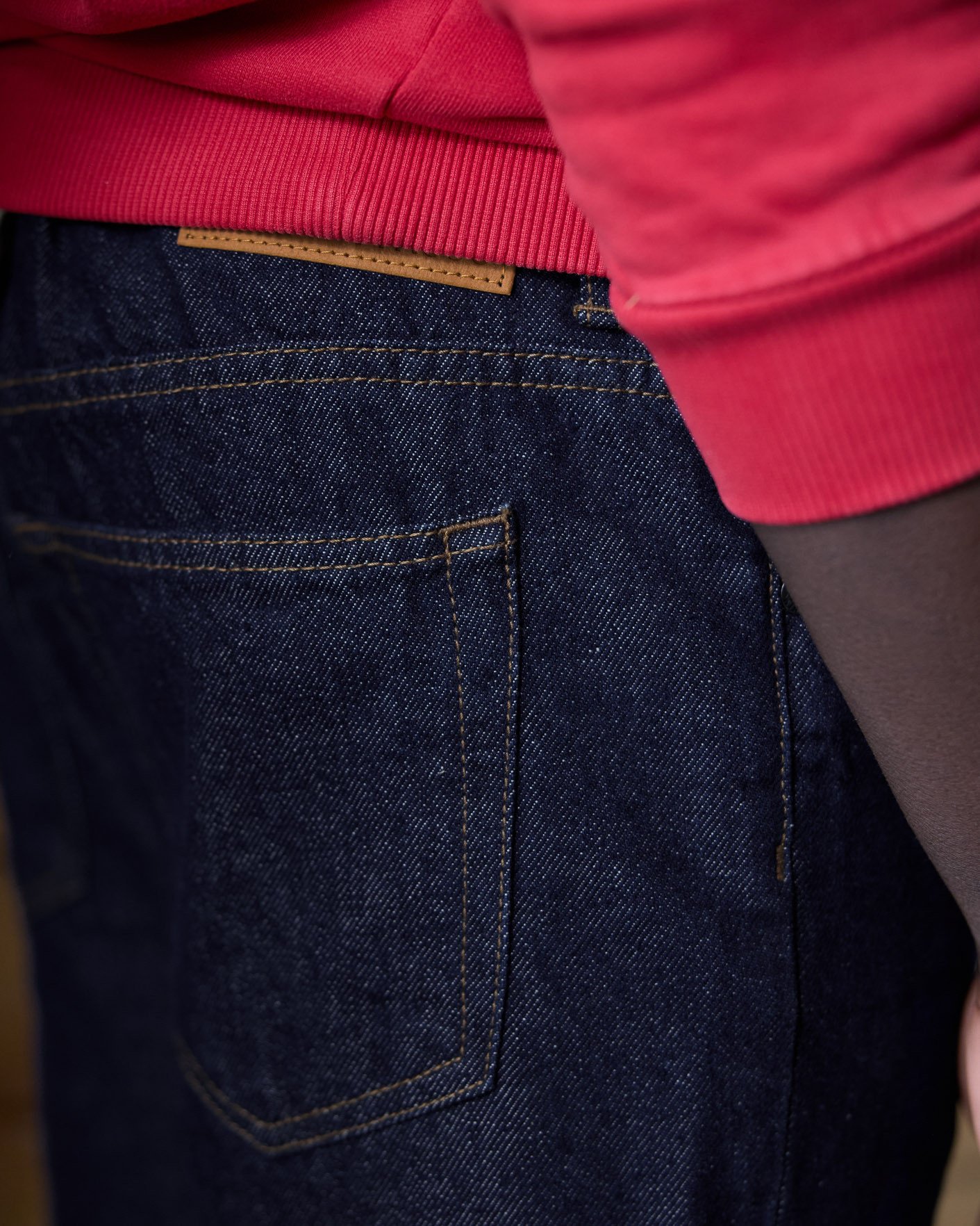 Jean droit bleu foncé coton - STRAIGHT