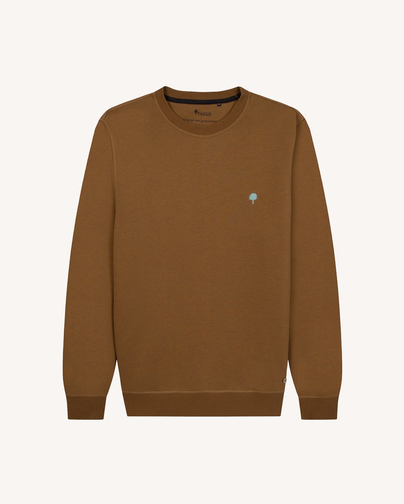 Sweat col rond camel coton - DONZY