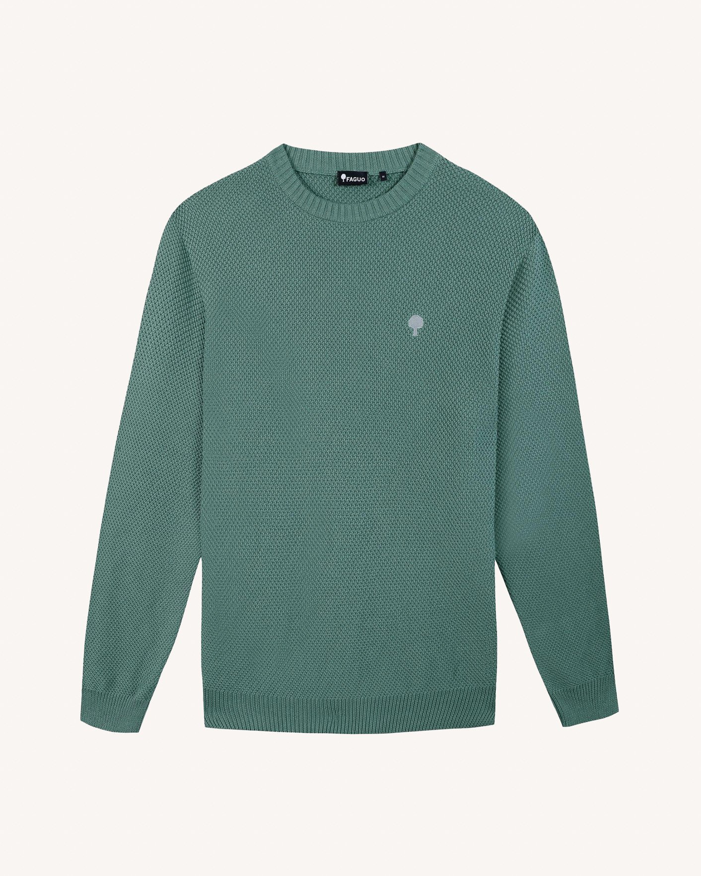 Pull en coton vert d'eau - OPALE