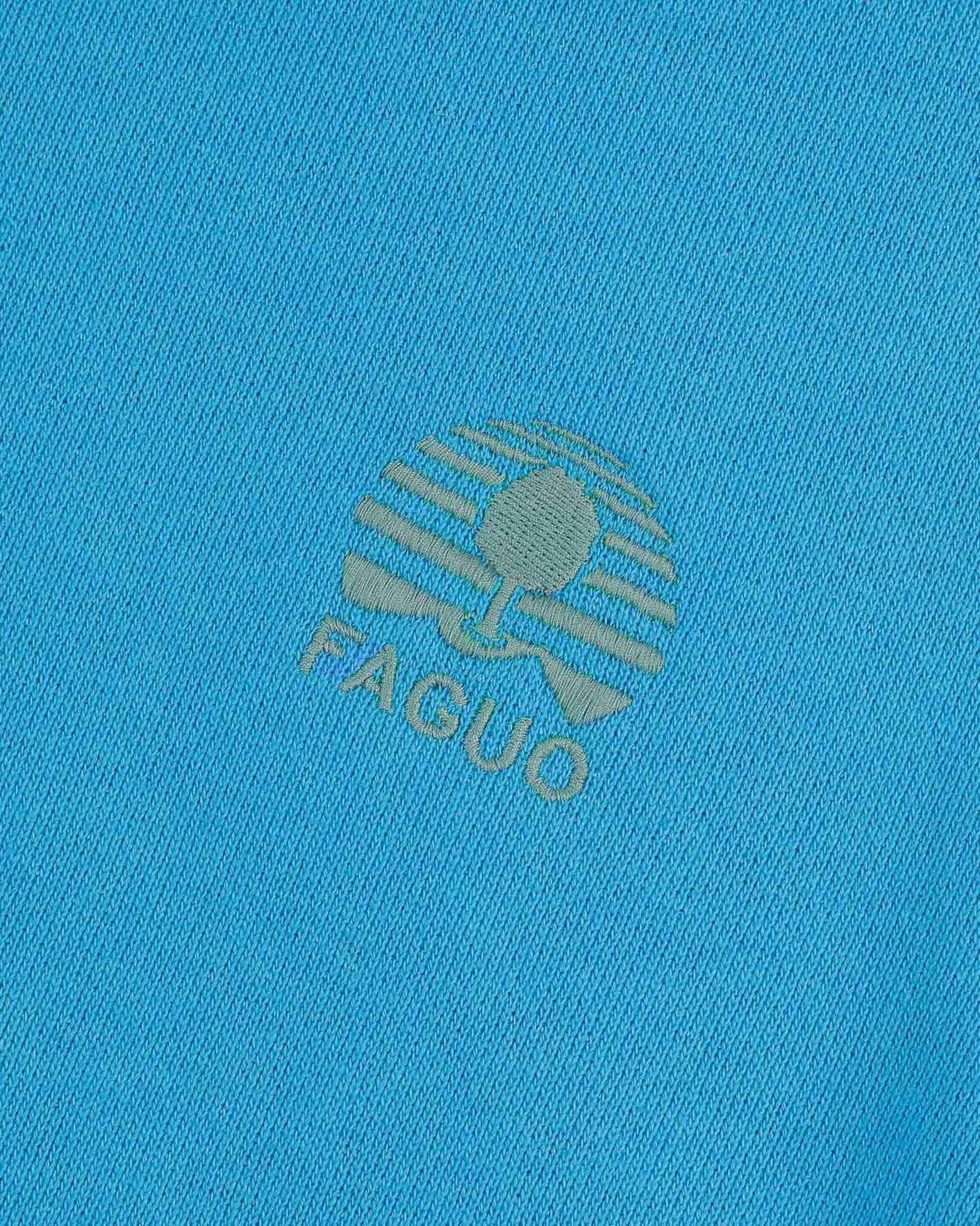 Sweat zippé bleu azur coton - AMBOISE