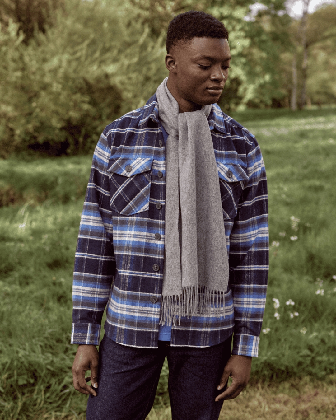 Echarpe laine et cachemire gris - SCARF