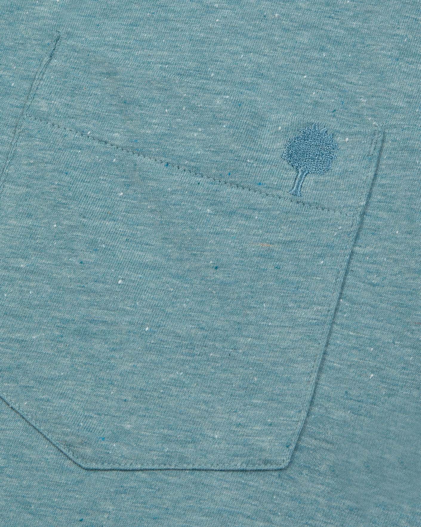 T-shirt bleu grisé coton - OLONNE