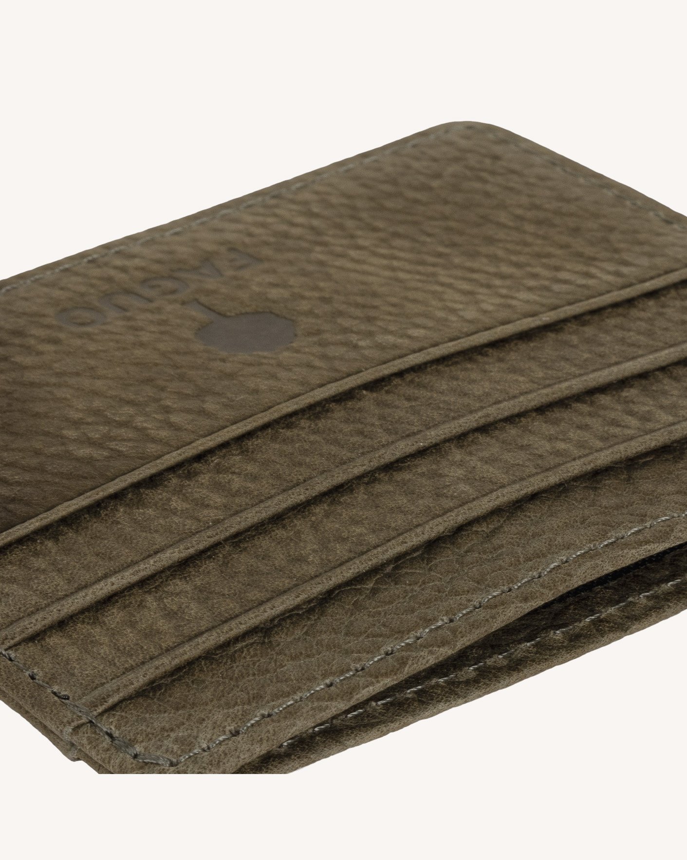 Porte-carte en cuir vert foncé - CARD HOLDER