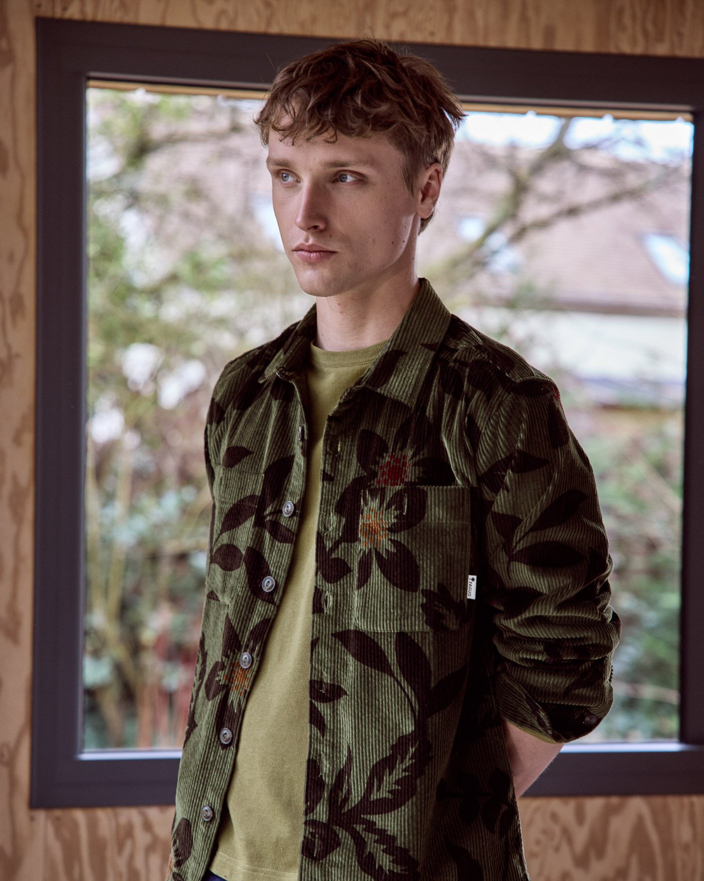 Surchemise olive & kaki coton - CLEMONT