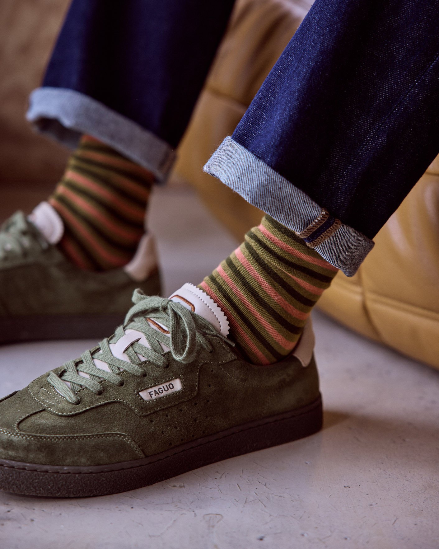 Lot de chaussettes x3 vert olive & kaki coton - SOCKS