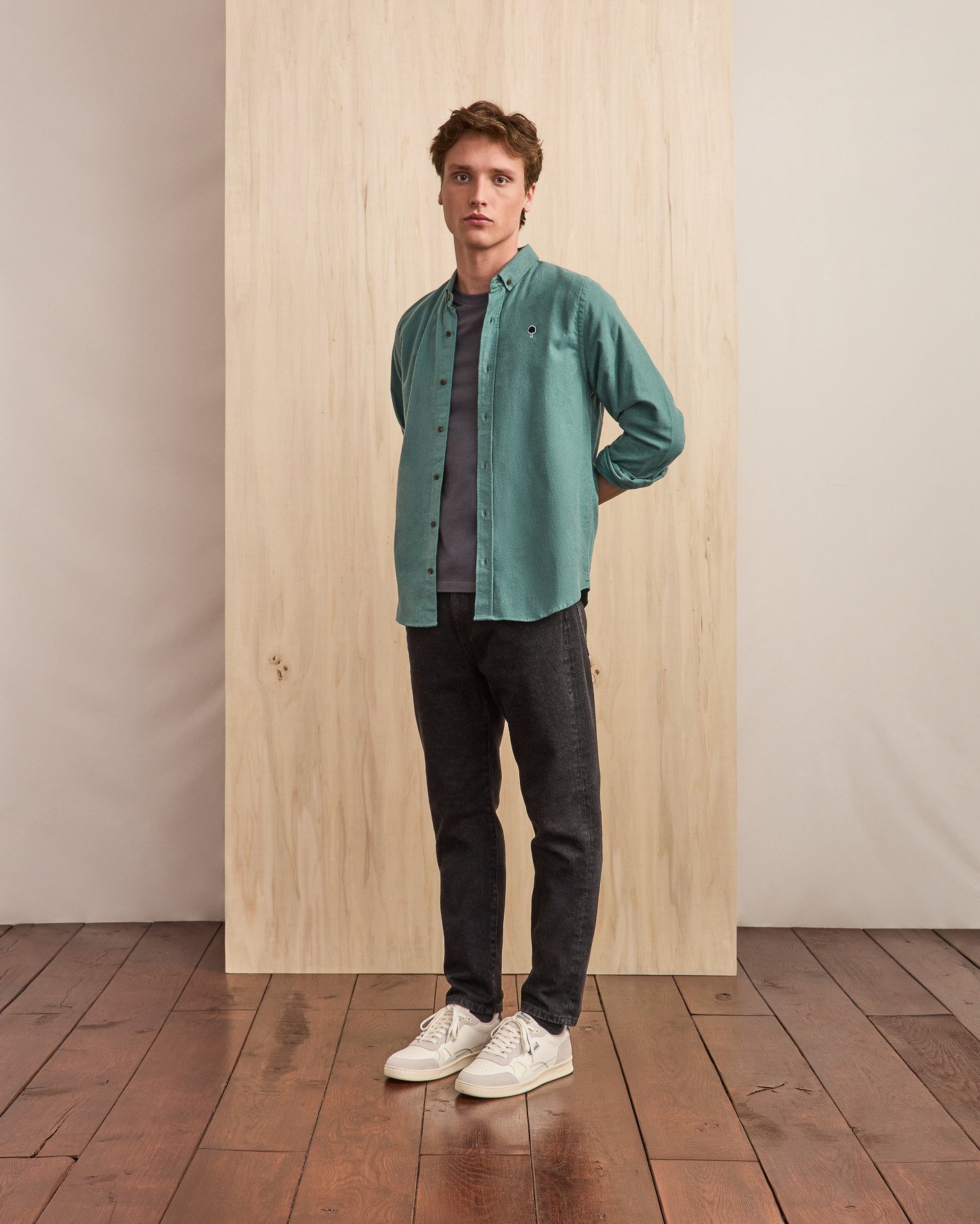 Jean fuselé noir coton - TAPERED