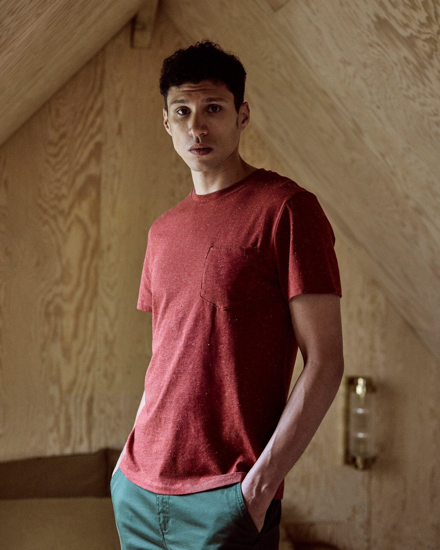 T-shirt bordeaux coton - OLONNE