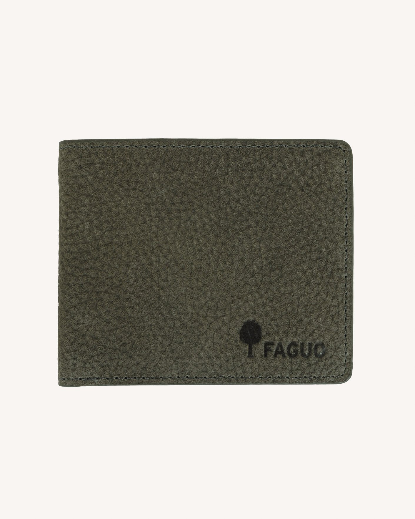 Porte-monnaie en cuir vert foncé - PURSE