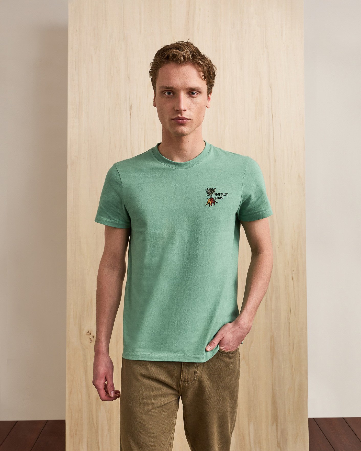 T-shirt vert menthe coton - ARCY