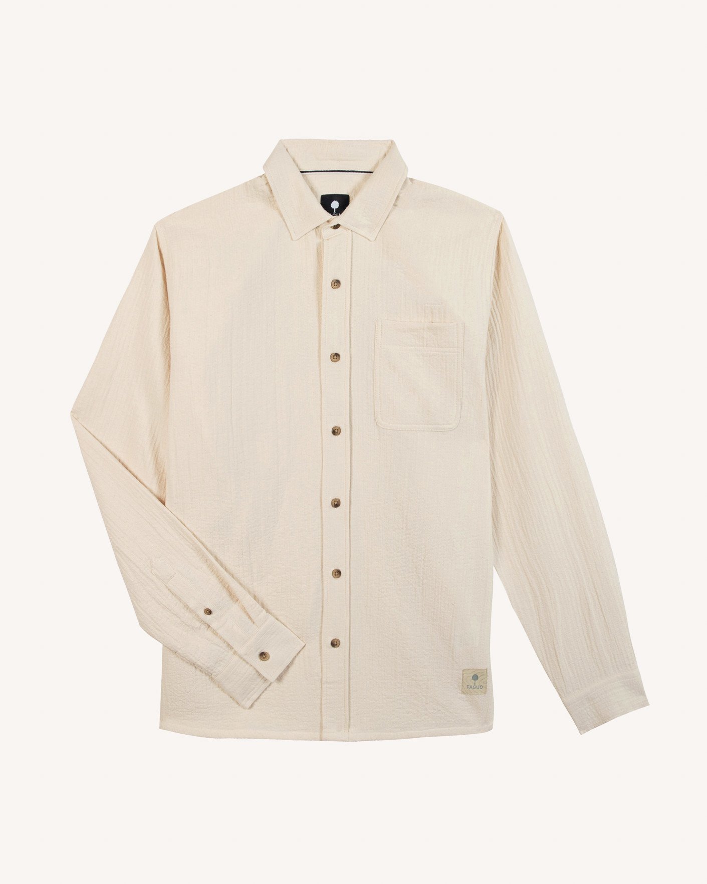 Chemise beige coton - SIGNY