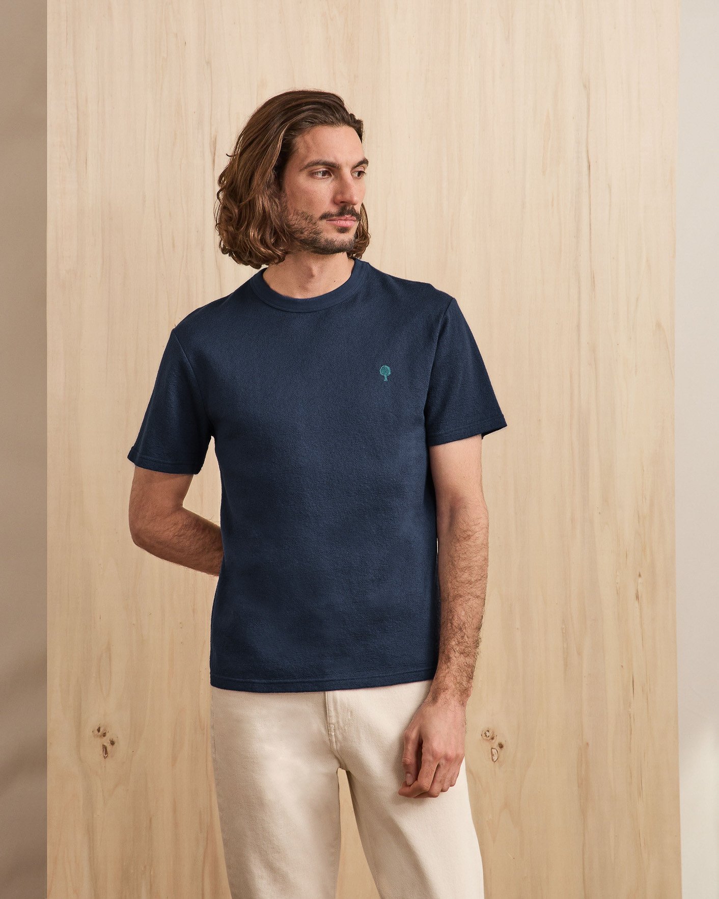 T-shirt bleu marine coton - LUGNY