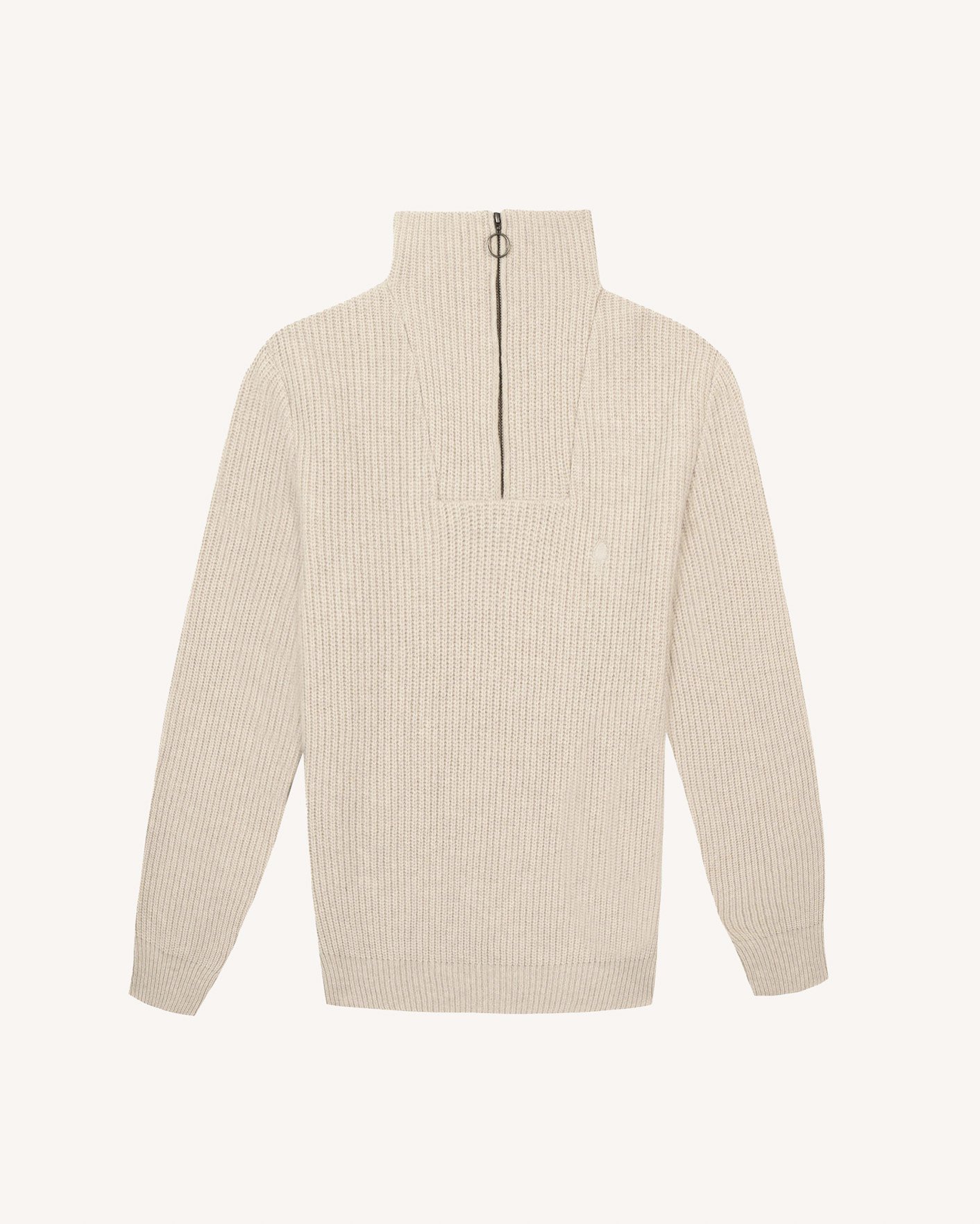 Pull camionneur laine beige chiné - ARDENNE
