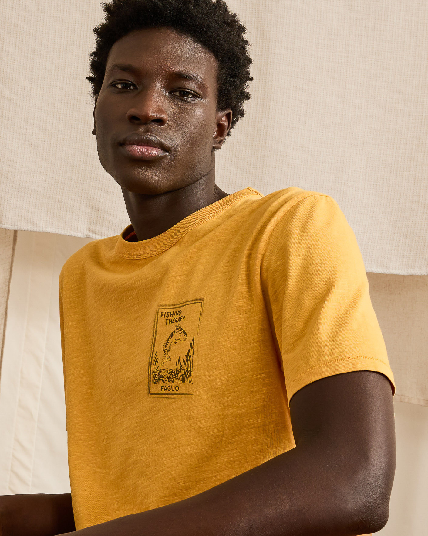 T-shirt ocre coton - RETZ