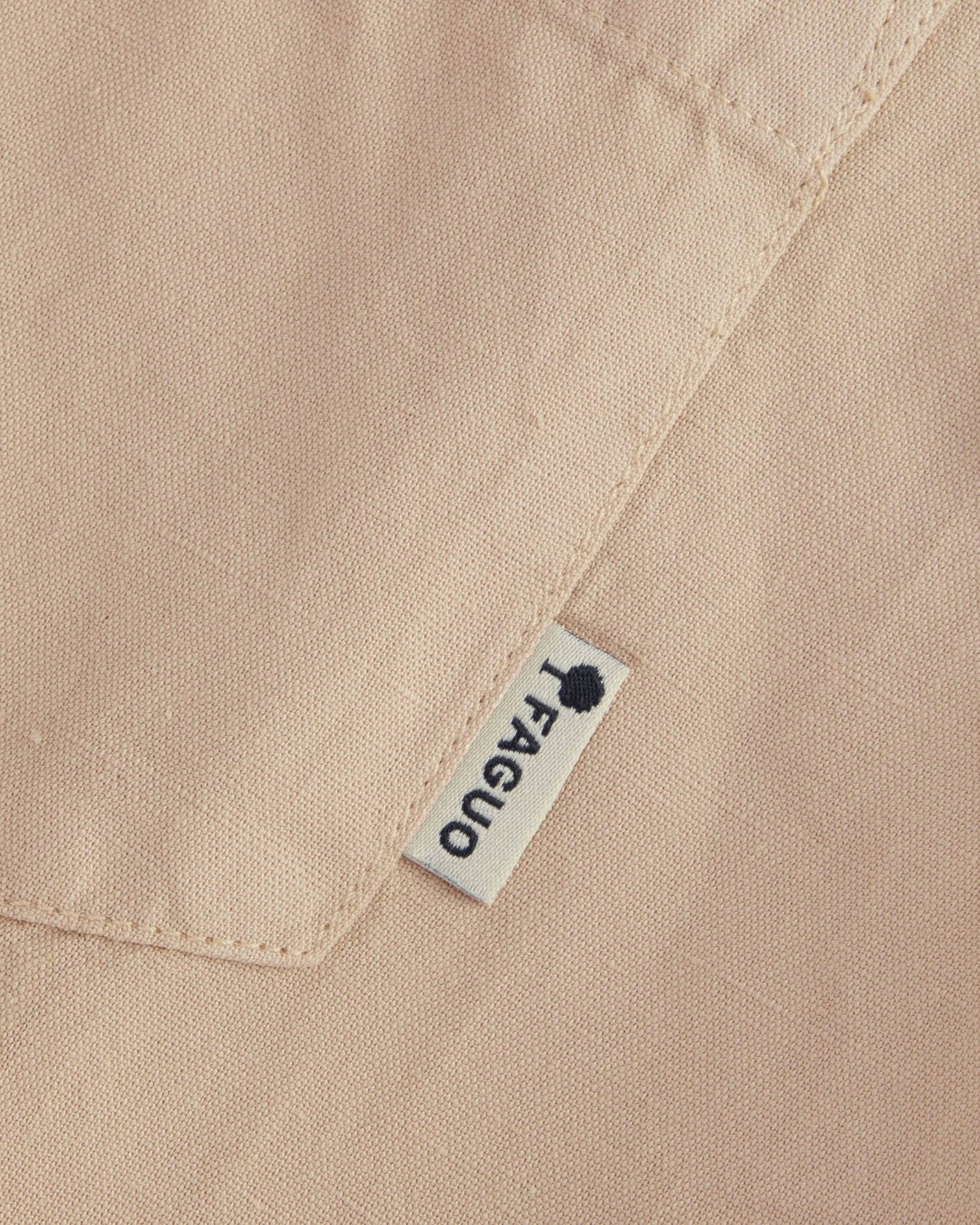 Chemise col officier écrue coton & lin - CHIAVARI