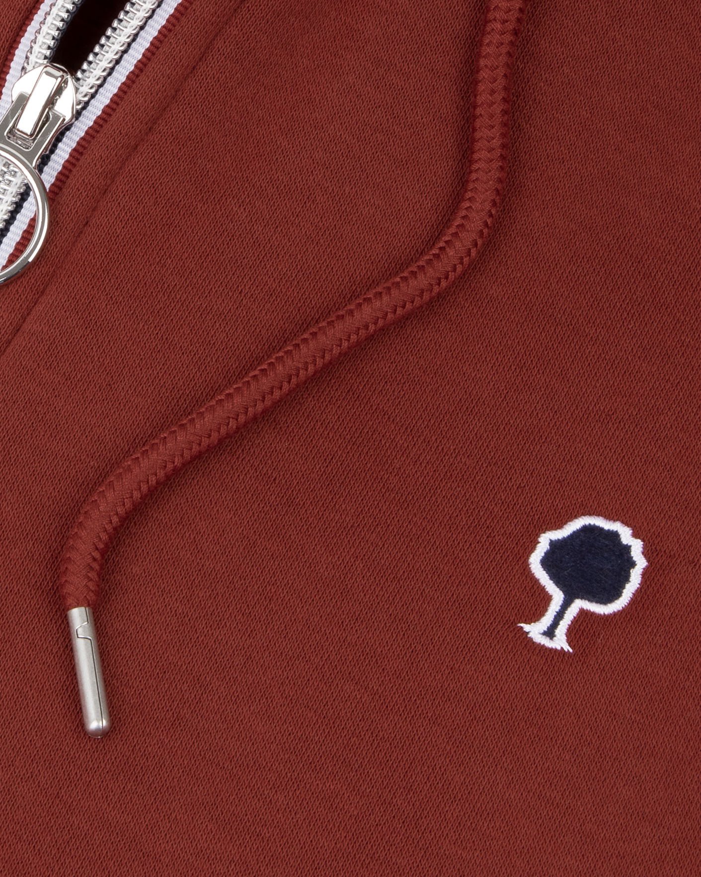 Sweat zippé bordeaux coton - MESNIL
