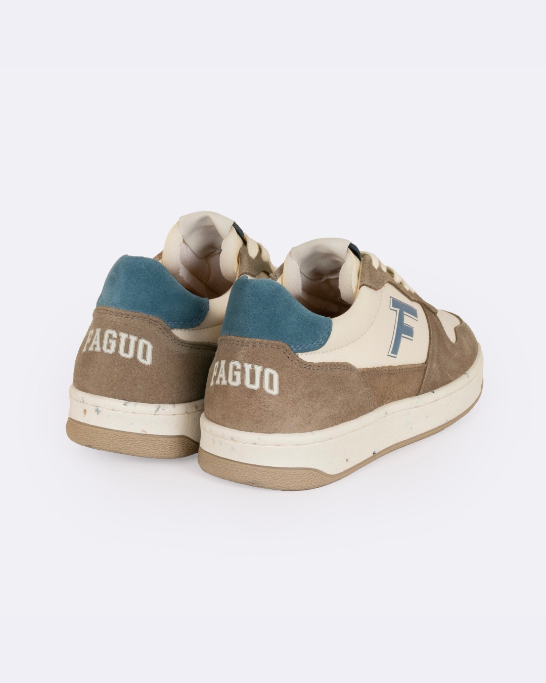 Baskets écrues & beige foncé cuir - ALDER