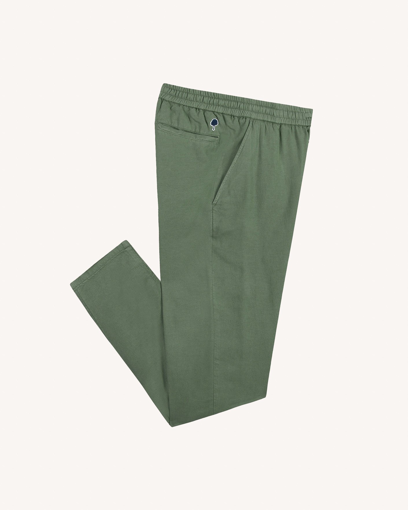 Pantalon lyocell vert olive - DREUILLE