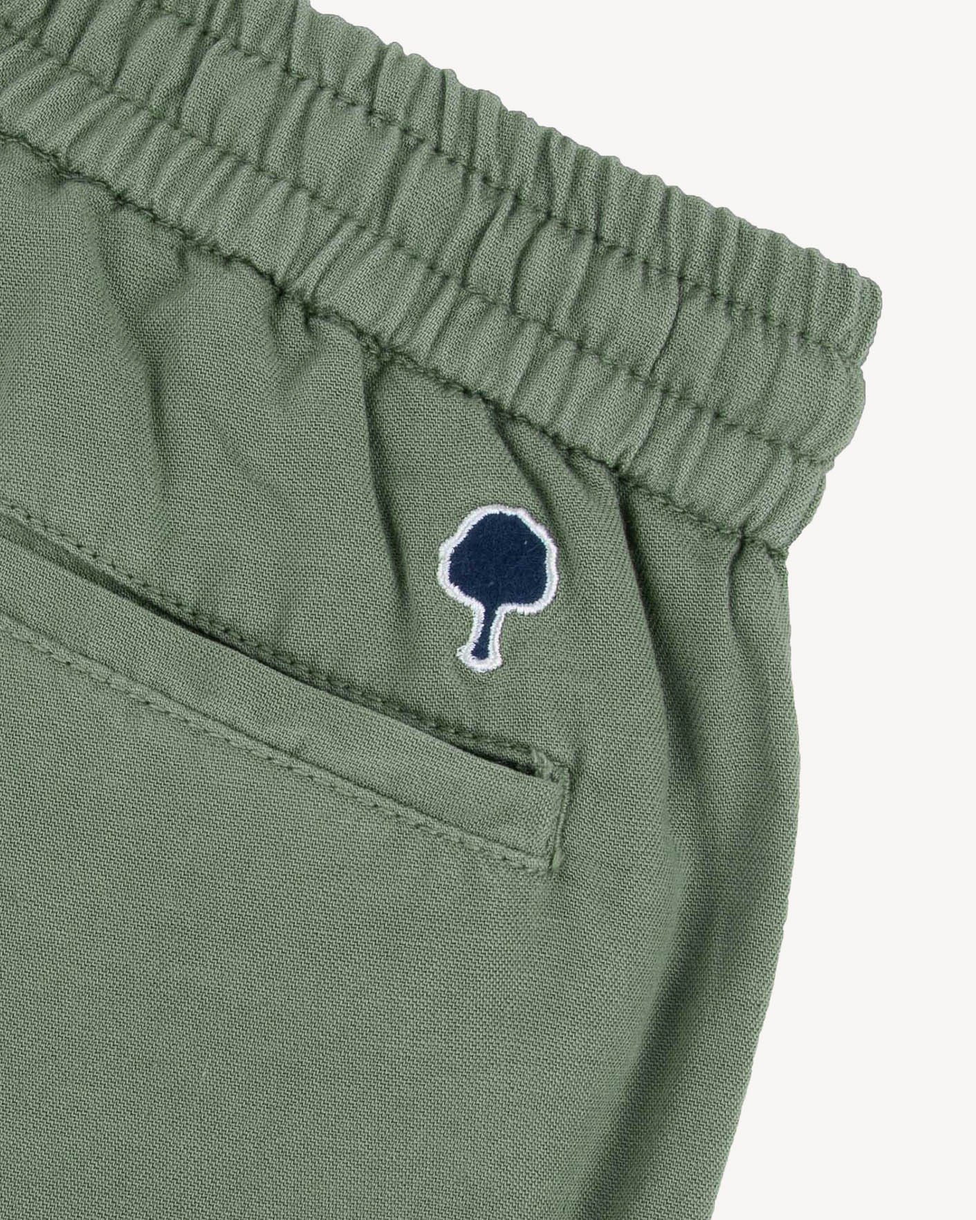 Pantalon lyocell vert olive - DREUILLE