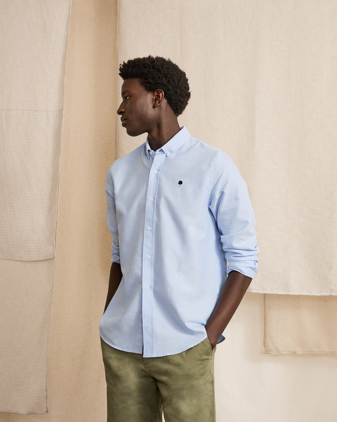 Chemise bleu ciel coton - IVOY