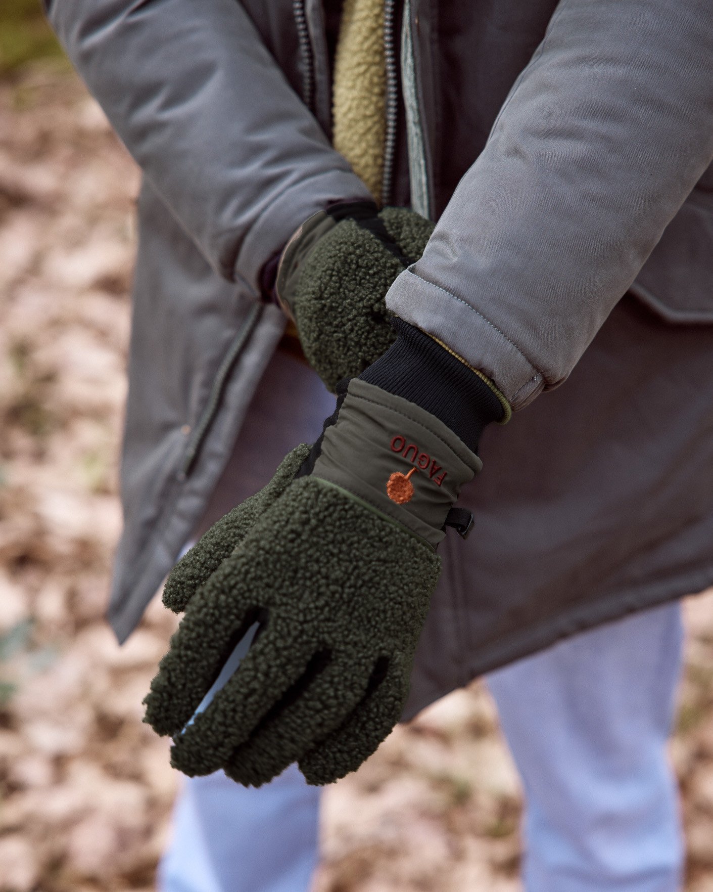 Gants chauds vert foncé - GLOVES