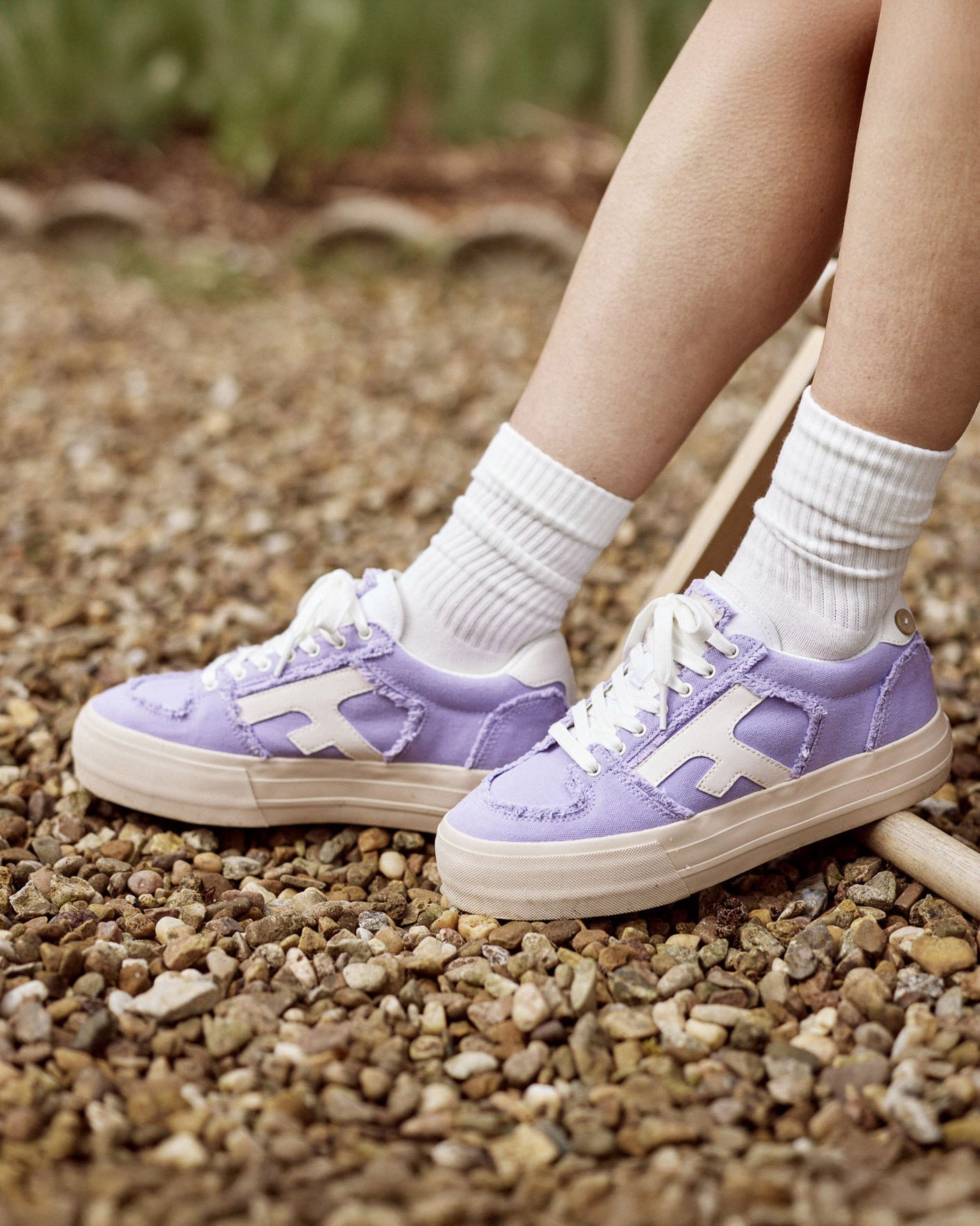 Baskets en toile violet clair - WALNUT PLATFORM