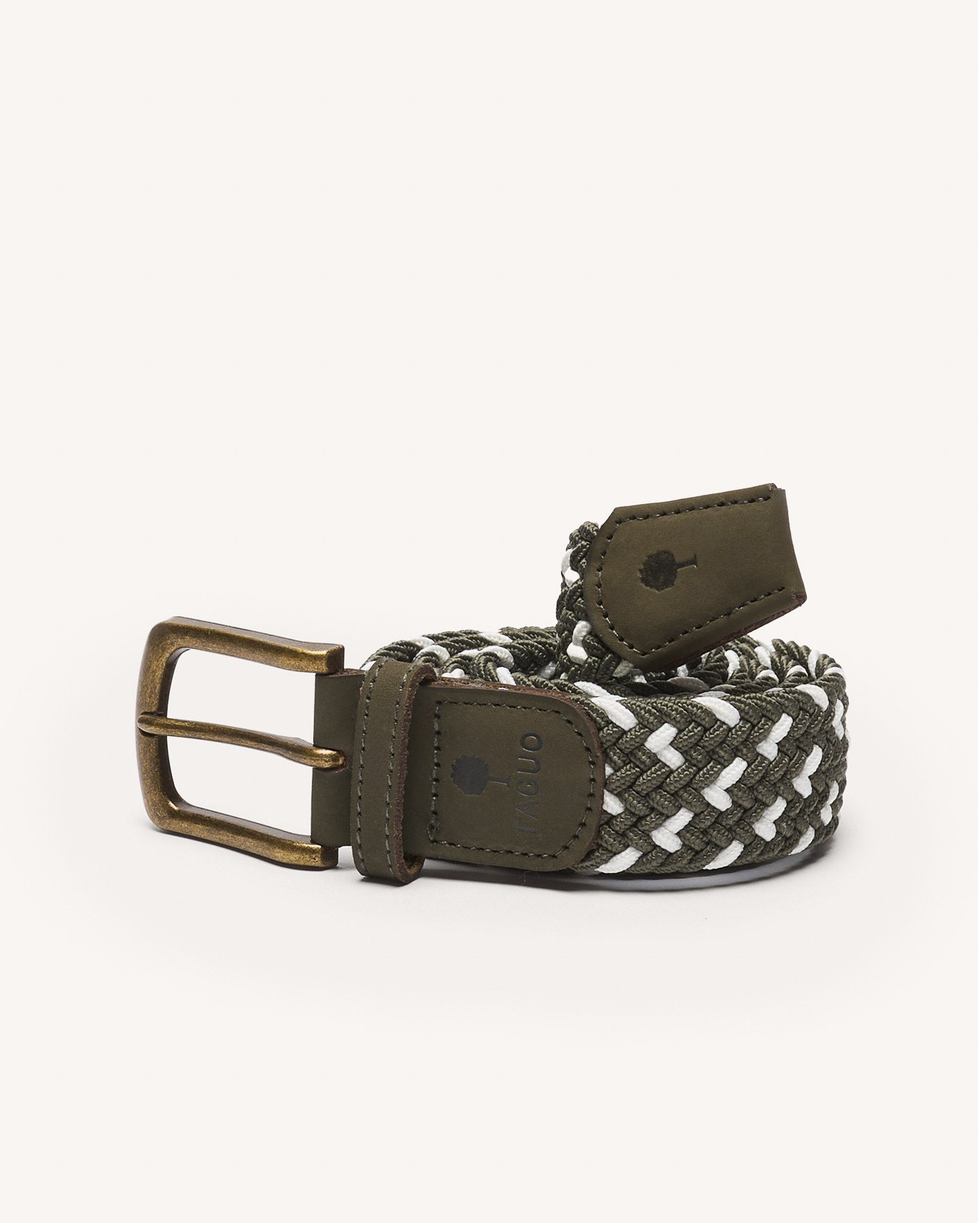 Ceinture kaki & écrue - CLASSIC BELT
