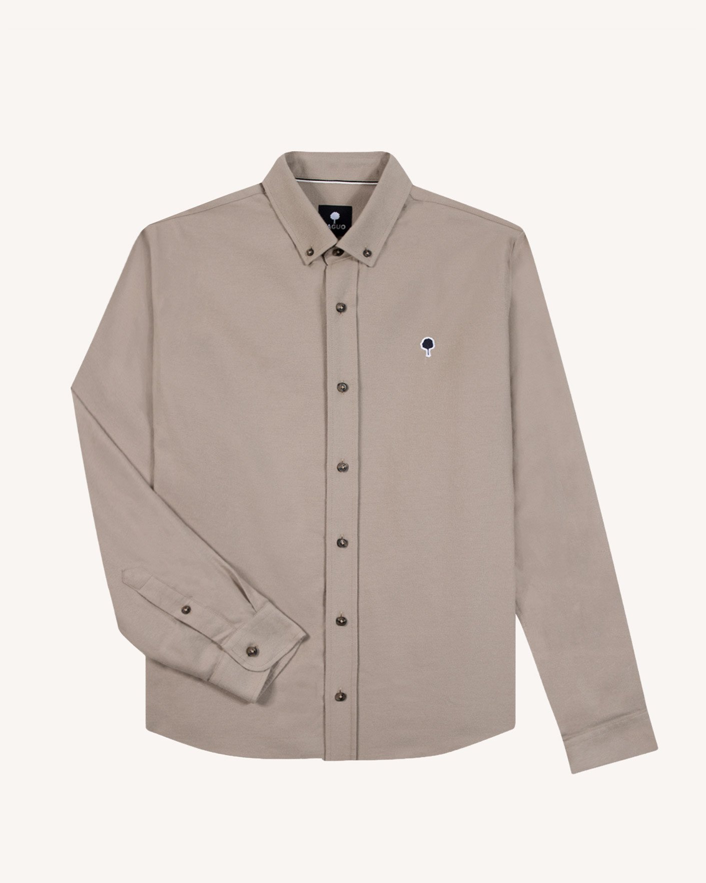 Chemise beige chiné coton - IVOY