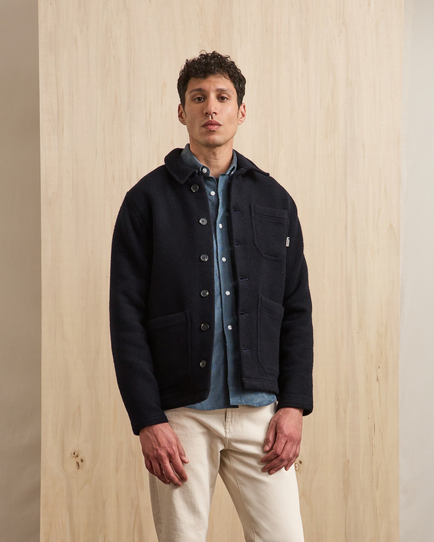 Veste en laine bleu marine - LORGE