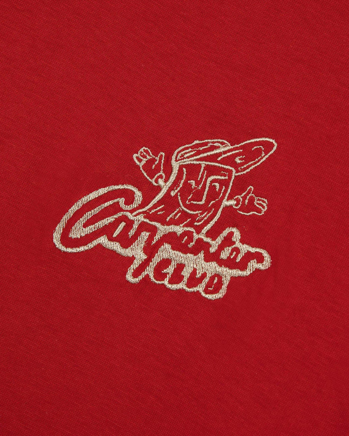 T-shirt rouge foncé broderie Carpenter coton - ARCY