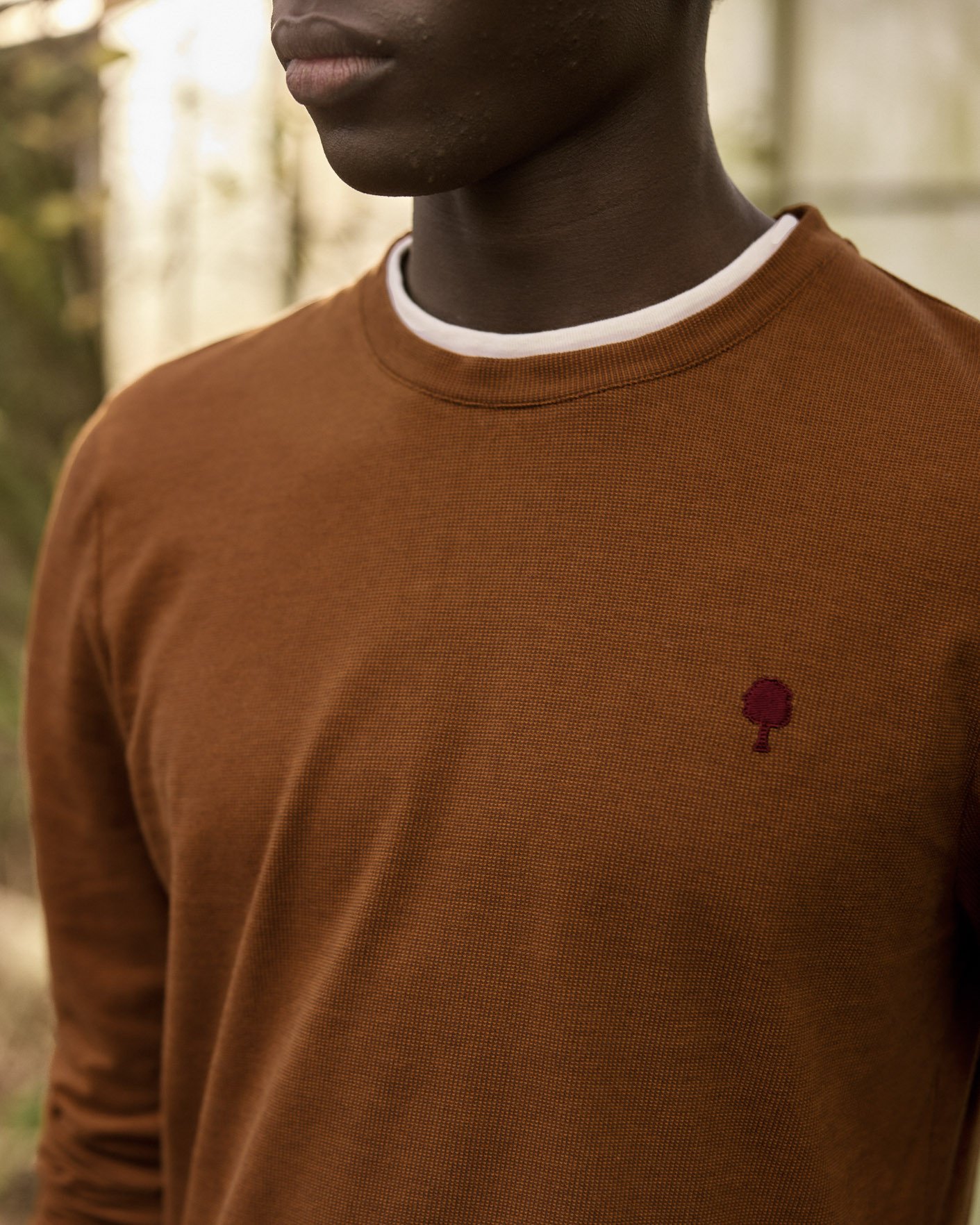 T-shirt manches longues rouille coton - BAILLY