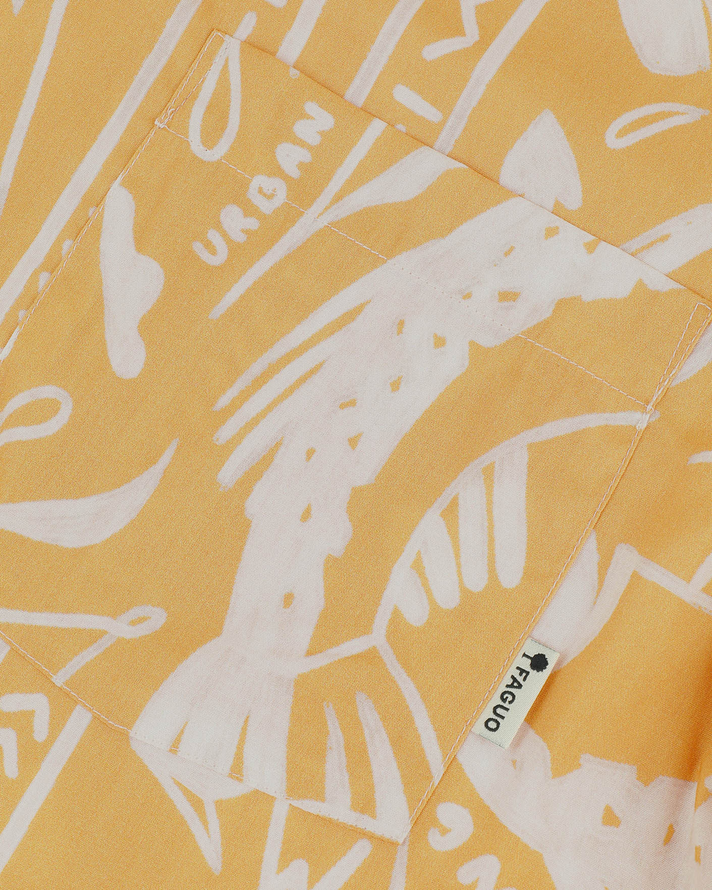 Chemise manches courtes ocre coton - PAIOLIVE