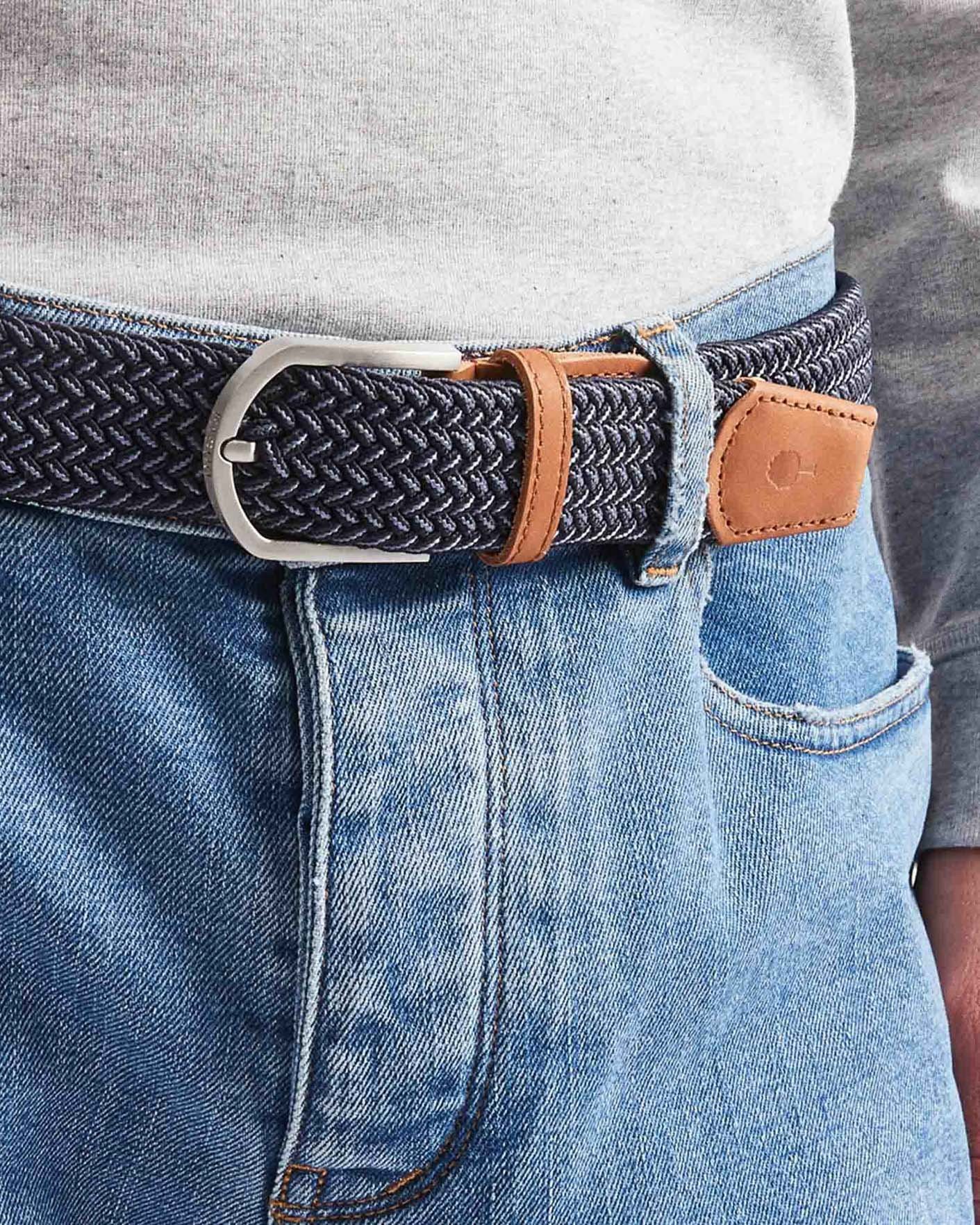 Ceinture bleu foncé & blanc - BELT