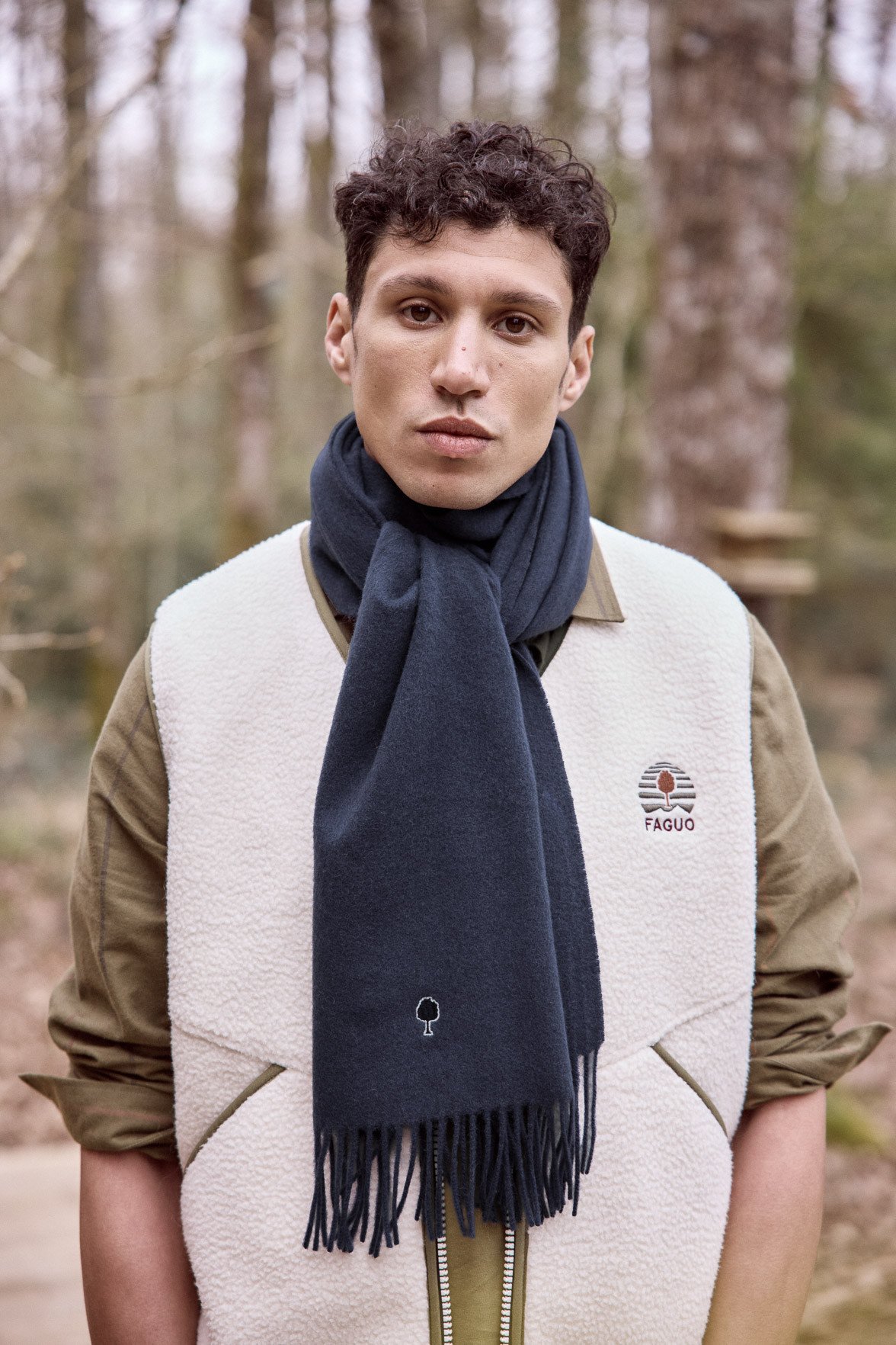 Echarpe 100% laine bleue - SCARF