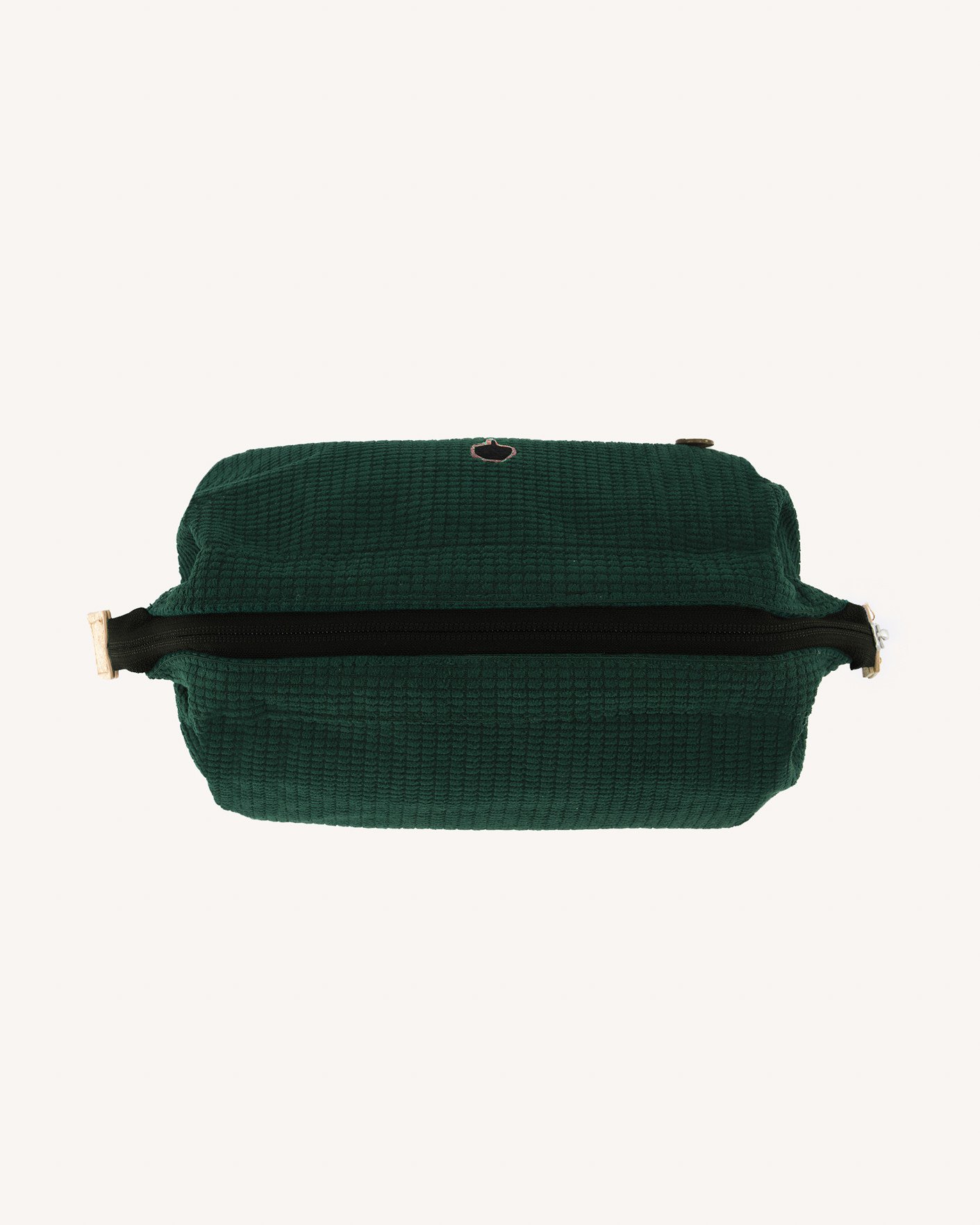 Trousse de toilette velours côtelé vert foncé - WASHBAG