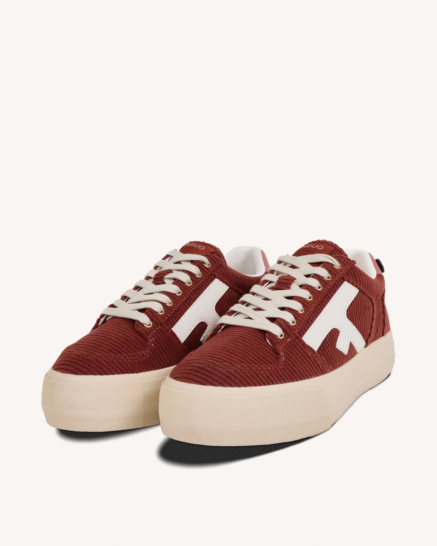 Baskets en velours bordeaux suède - WALNUT PLATFORM