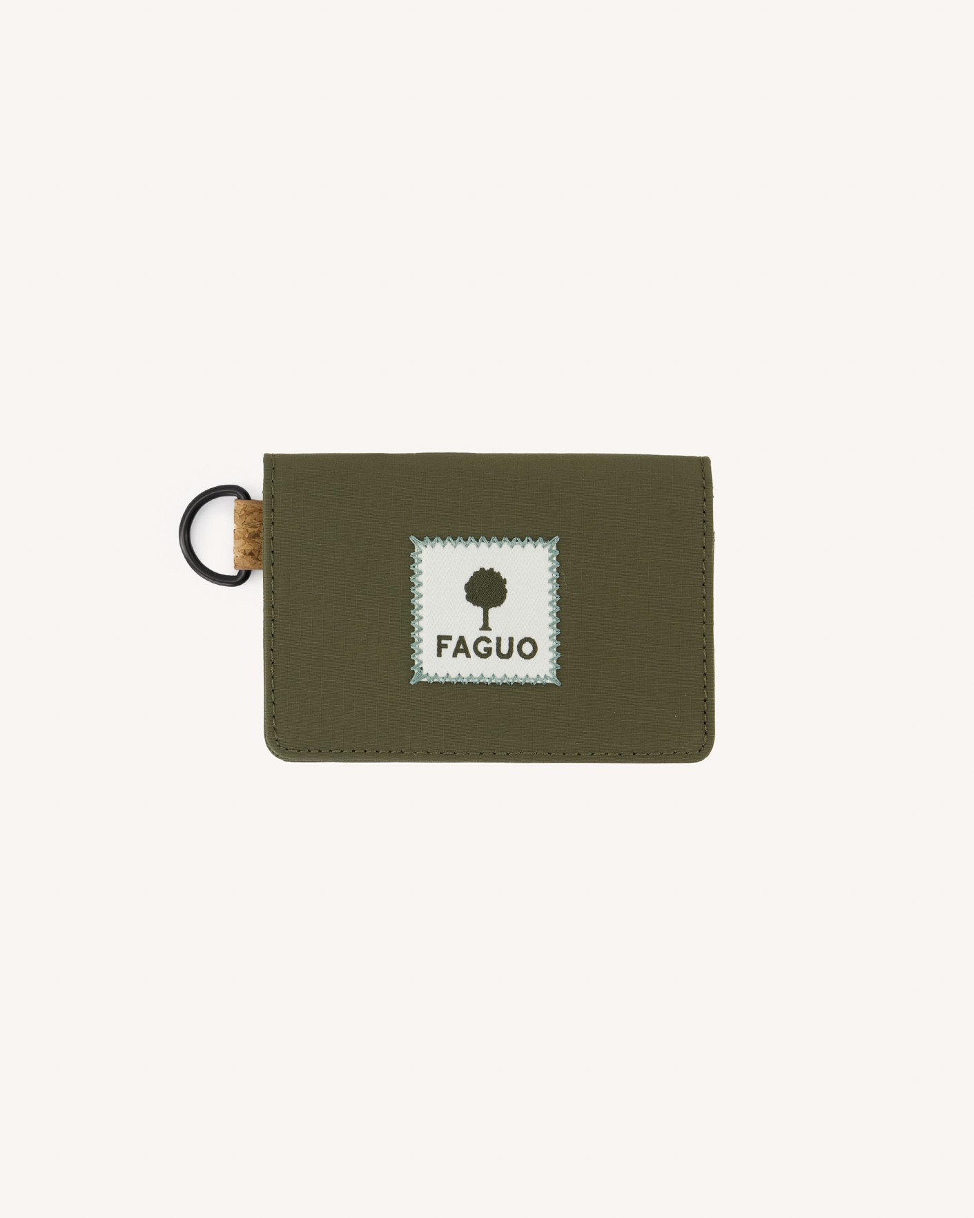 Porte-feuille en cuir vert olive foncé - WALLET
