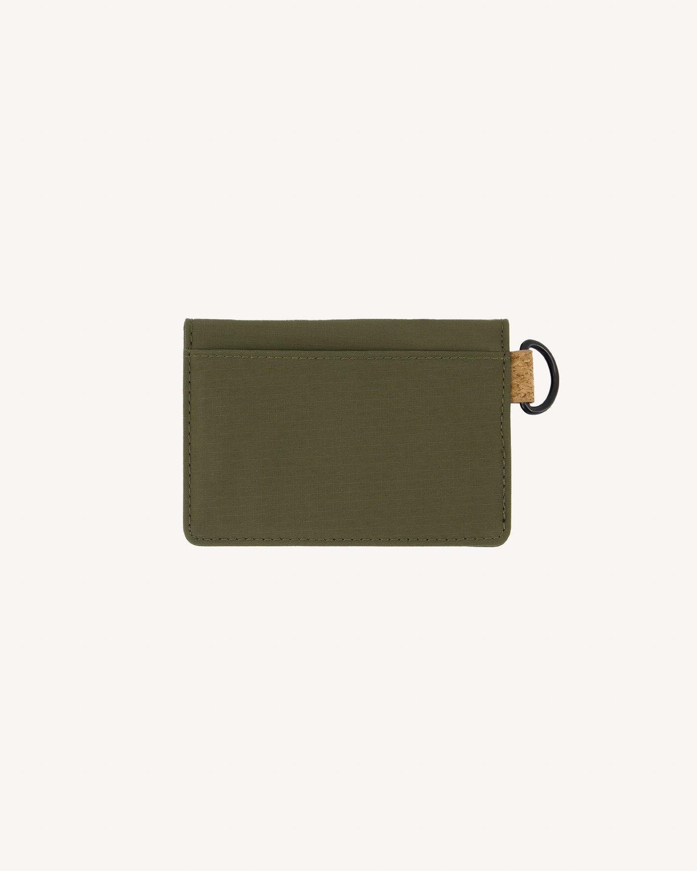 Porte-feuille en cuir vert olive foncé - WALLET