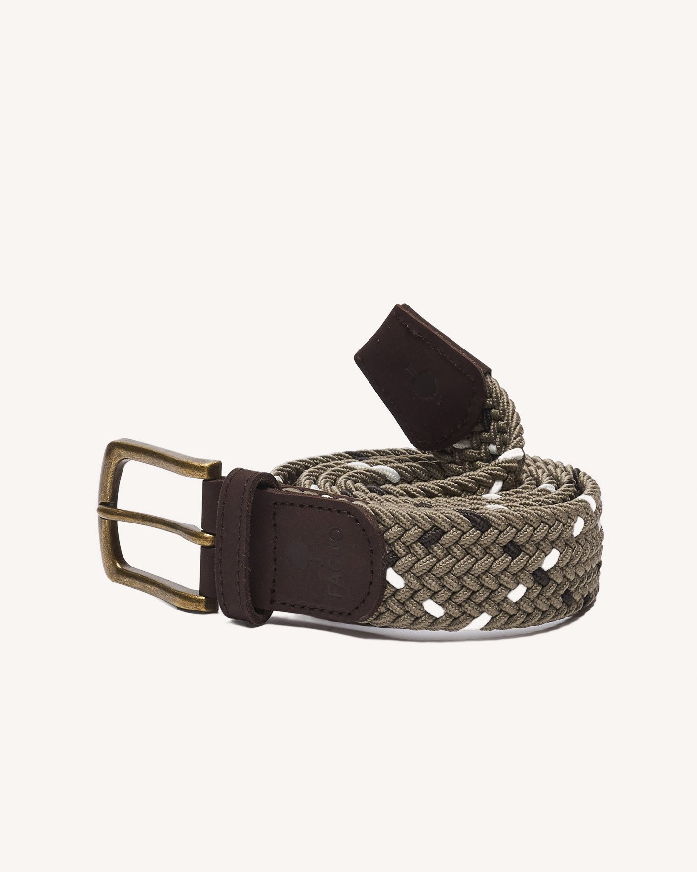 Ceinture beige & marron - CLASSIC BELT