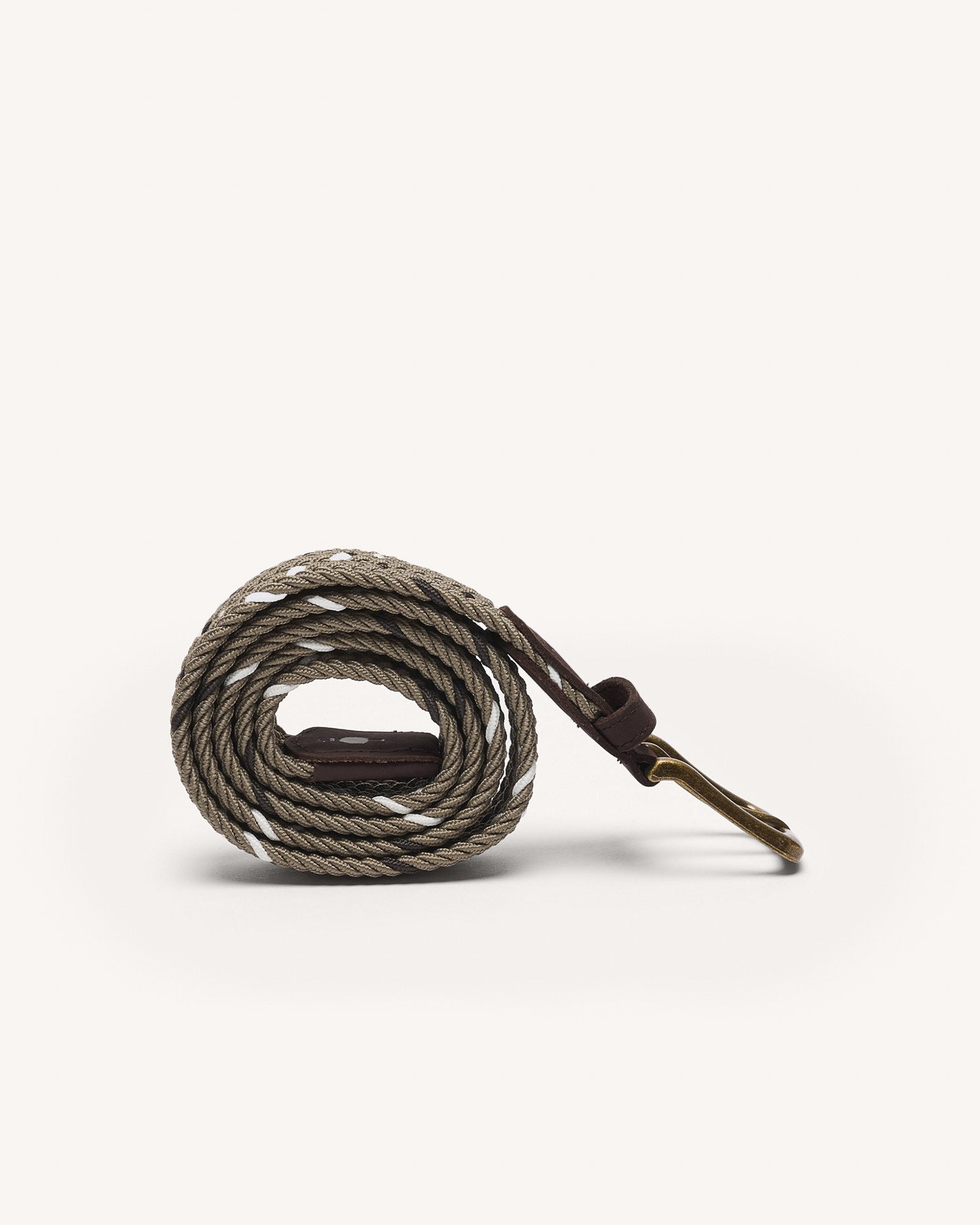 Ceinture beige & marron - CLASSIC BELT