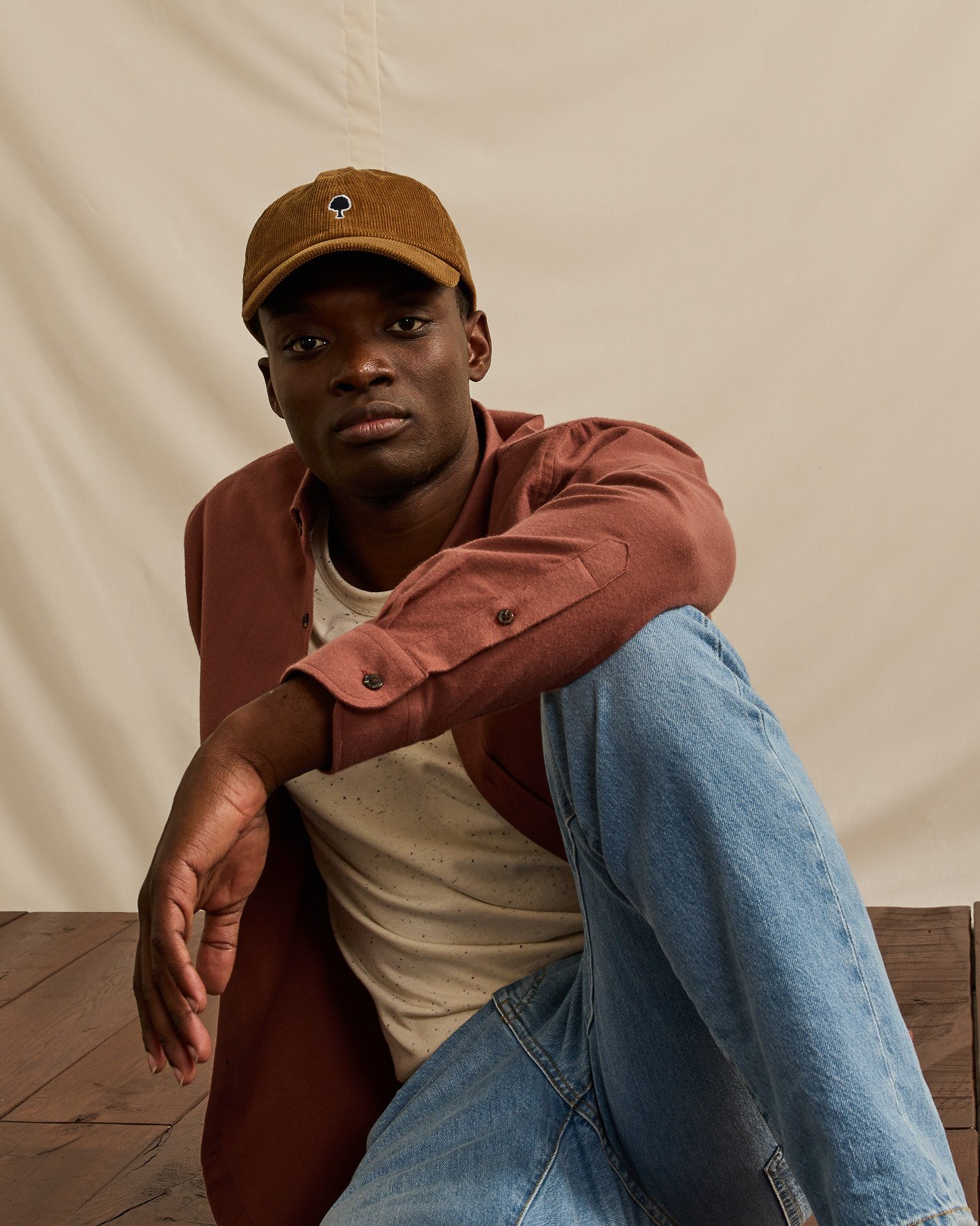 Casquette en velours camel - CAP