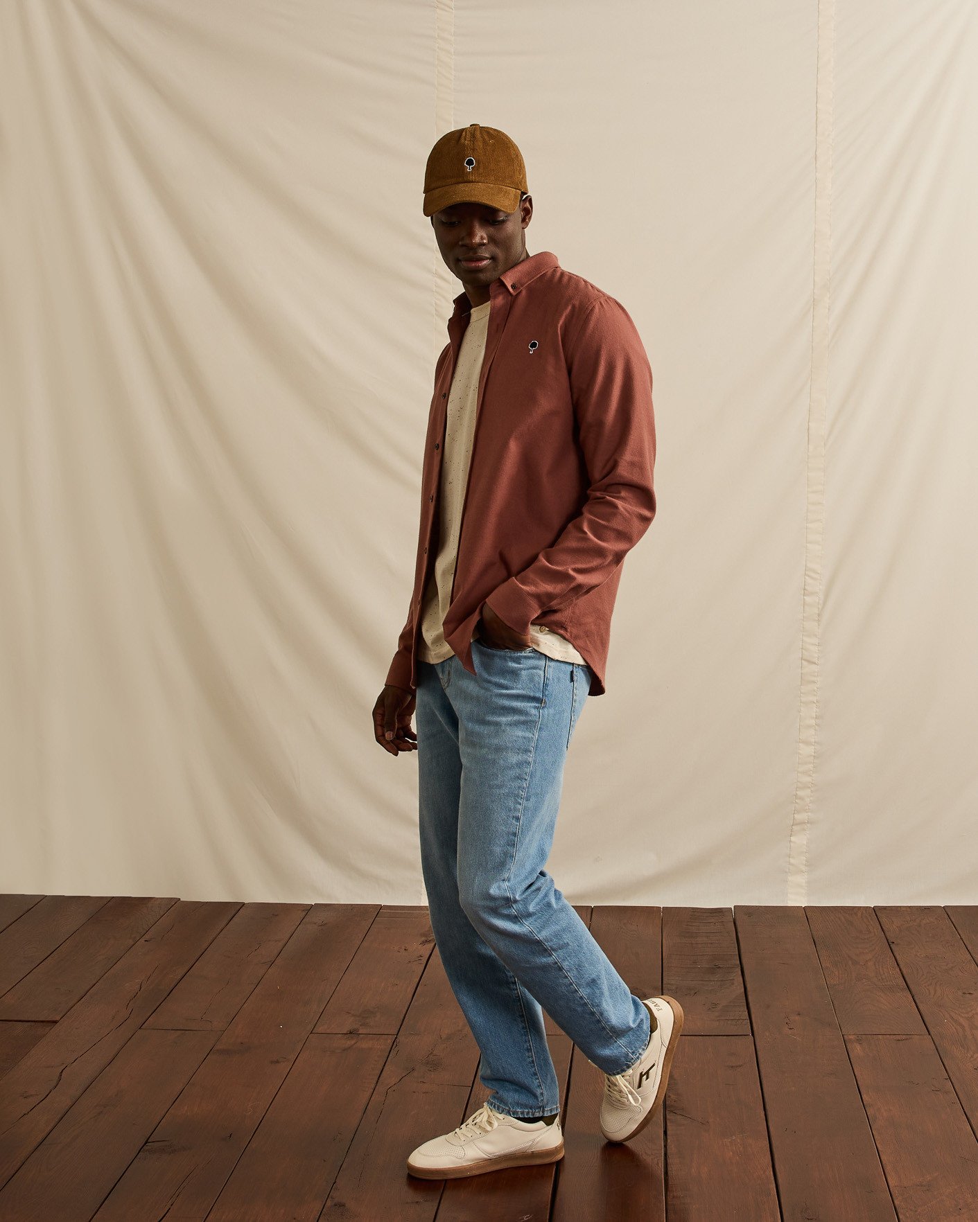 Casquette en velours camel - CAP