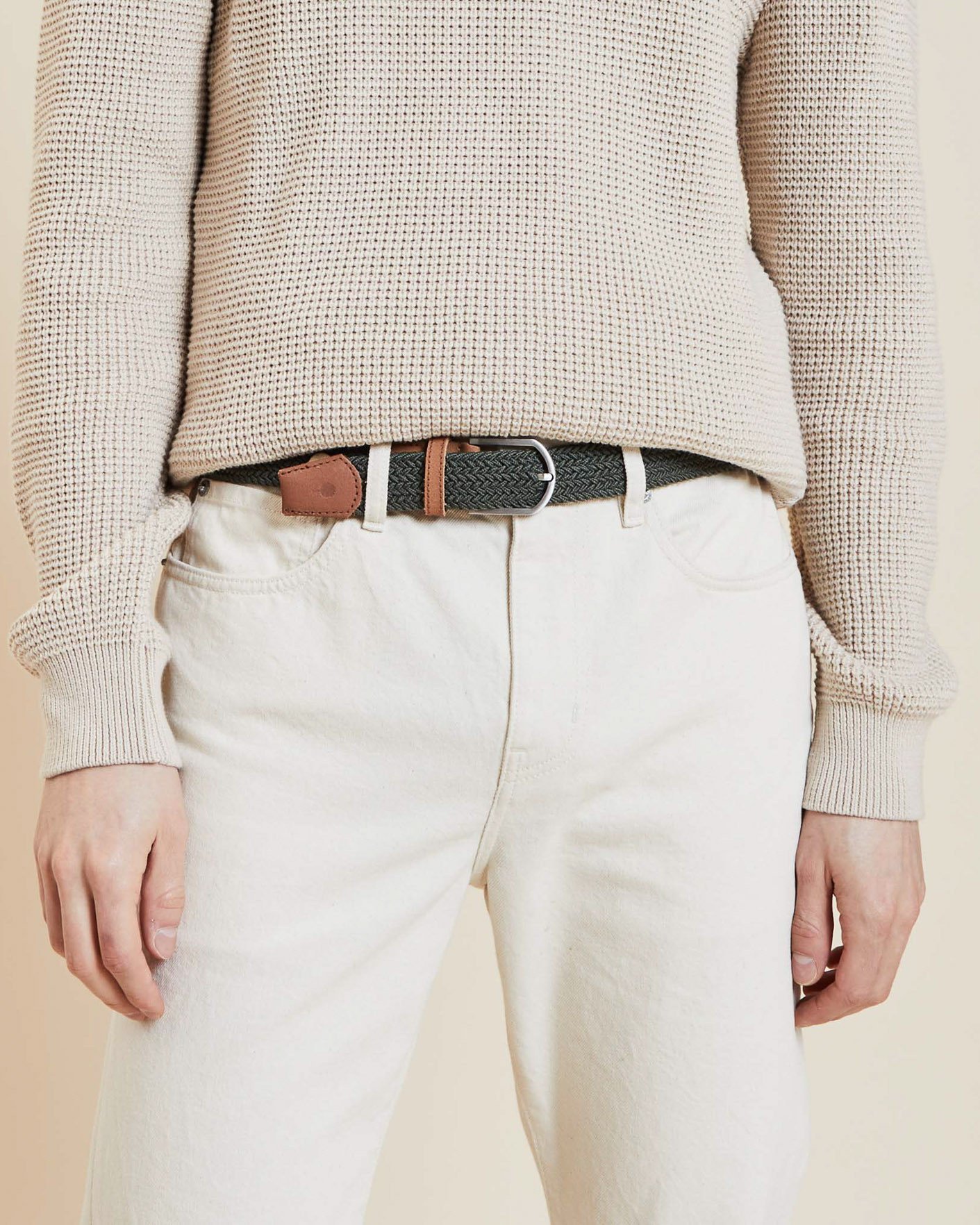 Ceinture kaki cuir - BELT