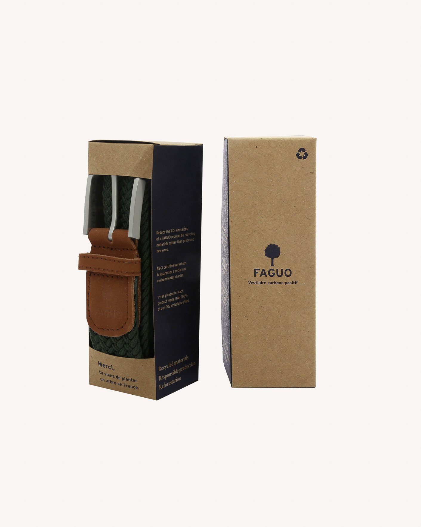 Ceinture kaki cuir - BELT