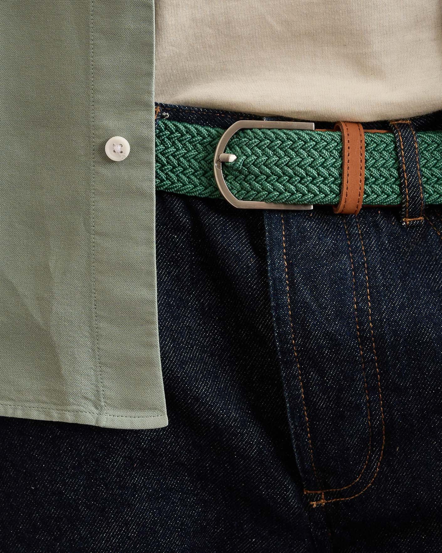 Ceinture tressée verte - BELT